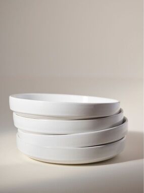 Anthropologie Rowen Stoneware Low Bowls - Set of 4